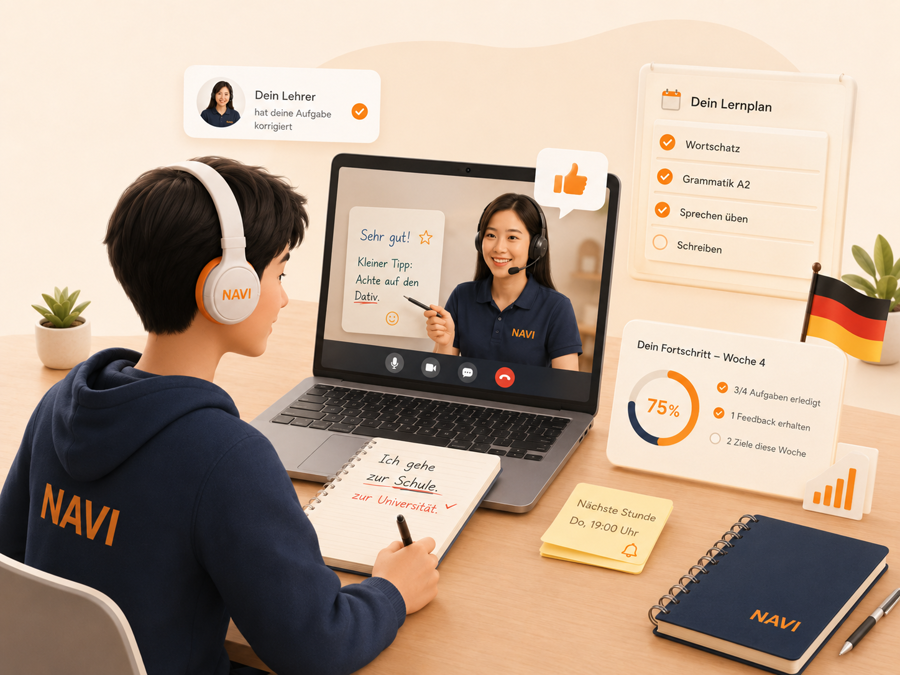 Lộ trình học và báo cáo tiến độ của học viên NAVI Online